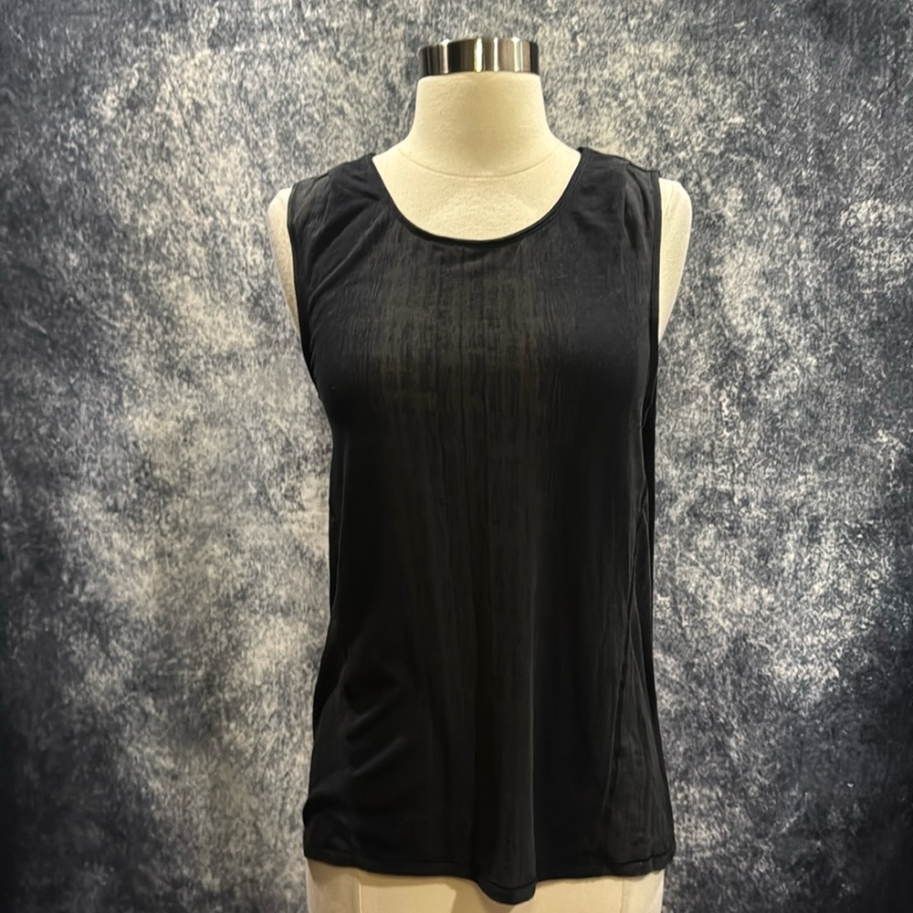 Lululemon athletica black drapey tank top health goth